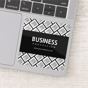 Your Logo Tiled Pattern & Editable Business Name 