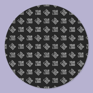 Your Logo Unique Alternating Logo or Design Classic Round Sticker