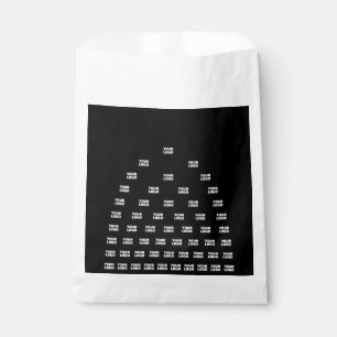 Your Logo Unique Arch Pattern Black (editable) Favour Bags