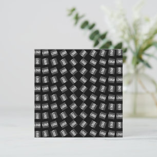Your Logo Unique Geometric Pattern Thank You Card