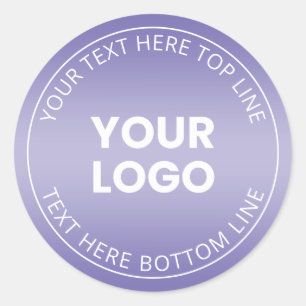 Your Logo w/Editable Any Colour Gradient  Classic Round Sticker