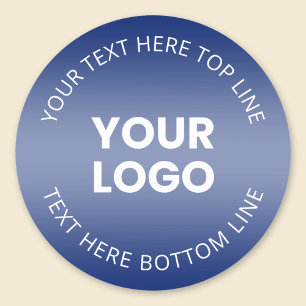 Your Logo w/Editable Any Colour Gradient  Classic Round Sticker