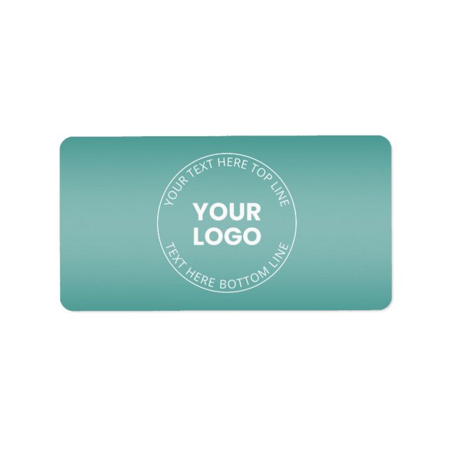 Your Logo w/Editable Any Colour Gradient  Label (Front)