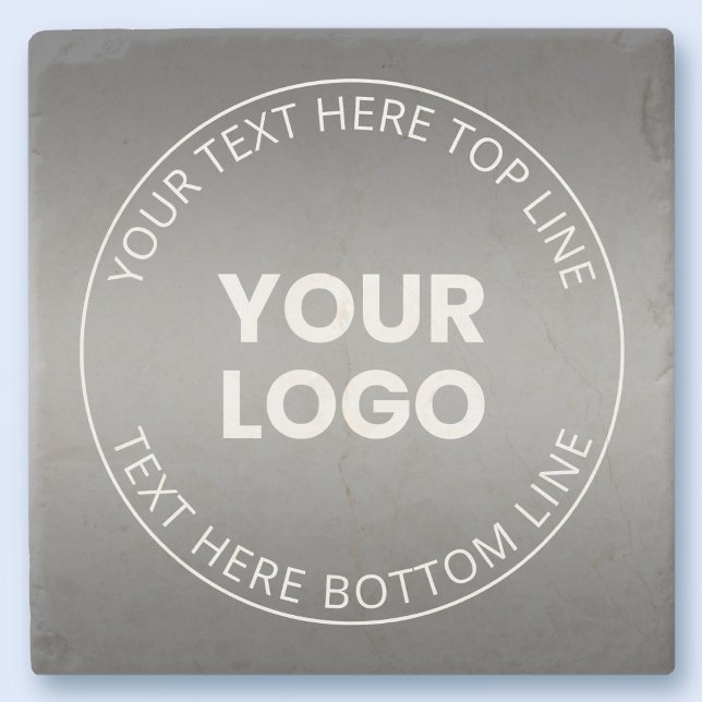 Your Logo w/Editable Any Colour Gradient  Stone Coaster (Creator Uploaded)