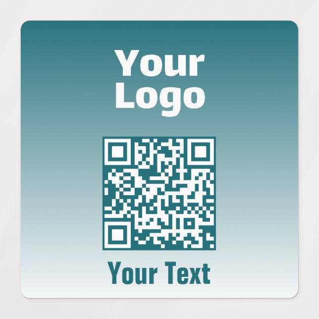Your Logo w/Editable QR code & Gradient Ombre (Design 1)