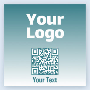 Your Logo w/Editable QR code & Gradient Ombre
