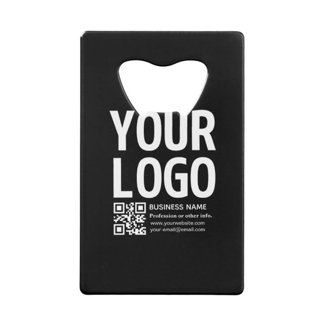 Your Logo w/Editable QR code & Text  (Front)
