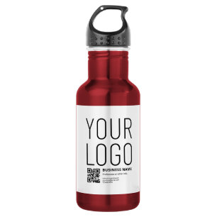 Your Logo w/Editable QR code & Text 532 Ml Water Bottle
