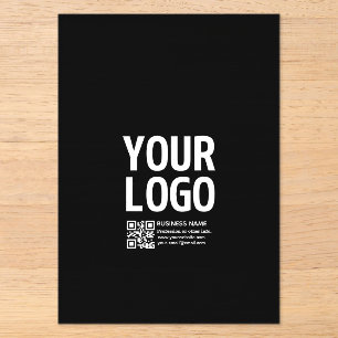 Your Logo w/Editable QR code & Text Acrylic Invitations