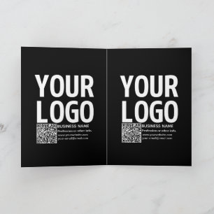 Your Logo w/Editable QR code & Text Card