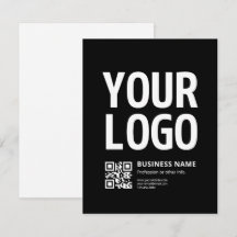 Your Logo w/Editable QR code & Text