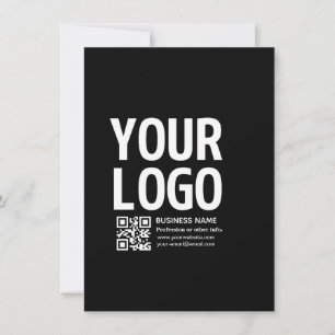 Your Logo w/Editable QR code & Text Card