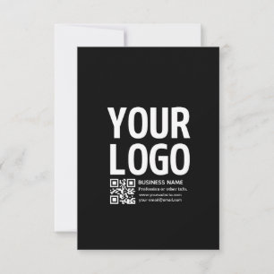 Your Logo w/Editable QR code & Text Card