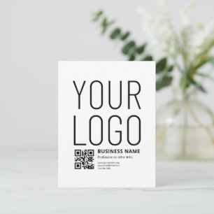 Your Logo w/Editable QR code & Text Card