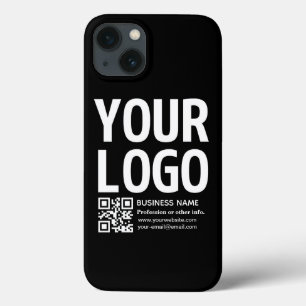 Your Logo w/Editable QR code & Text iPhone 13 Case