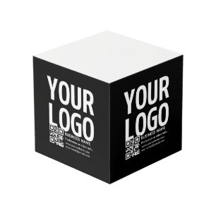 Your Logo w/Editable QR code & Text Cube