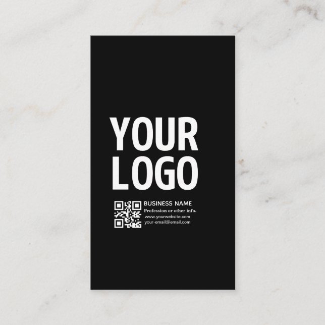Your Logo w/Editable QR code & Text  Discount Card (Front)