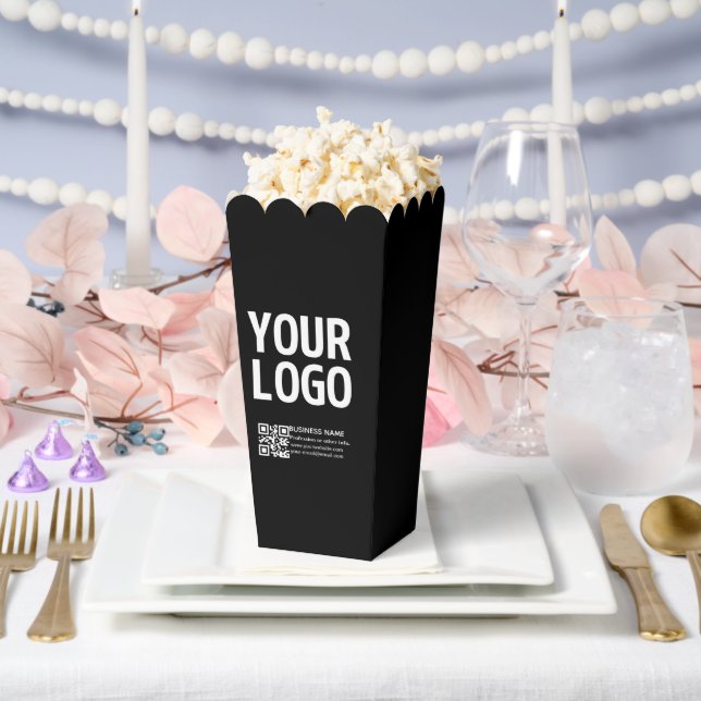 Your Logo w/Editable QR code & Text  Favour Box (Wedding)