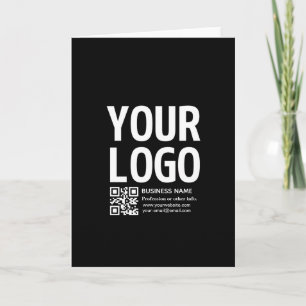 Your Logo w/Editable QR code & Text Invitation