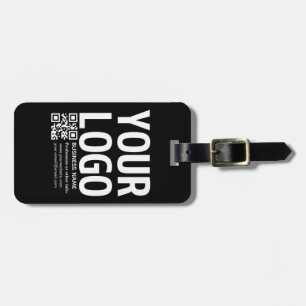 Your Logo w/Editable QR code & Text Luggage Tag
