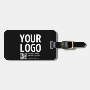 Your Logo w/Editable QR code & Text Luggage Tag
