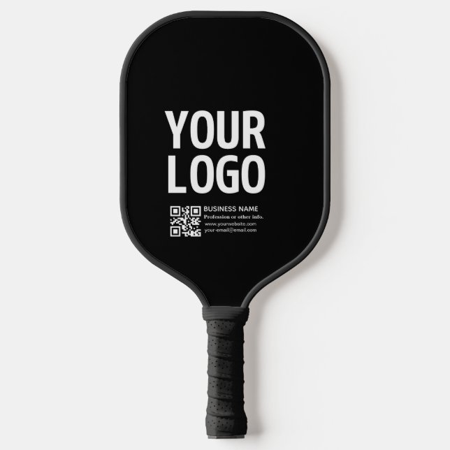 Your Logo w/Editable QR code & Text  Pickleball Paddle (Front)