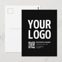 Your Logo w/Editable QR code & Text
