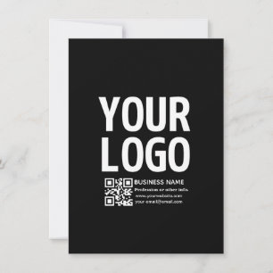 Your Logo w/Editable QR code & Text Save The Date