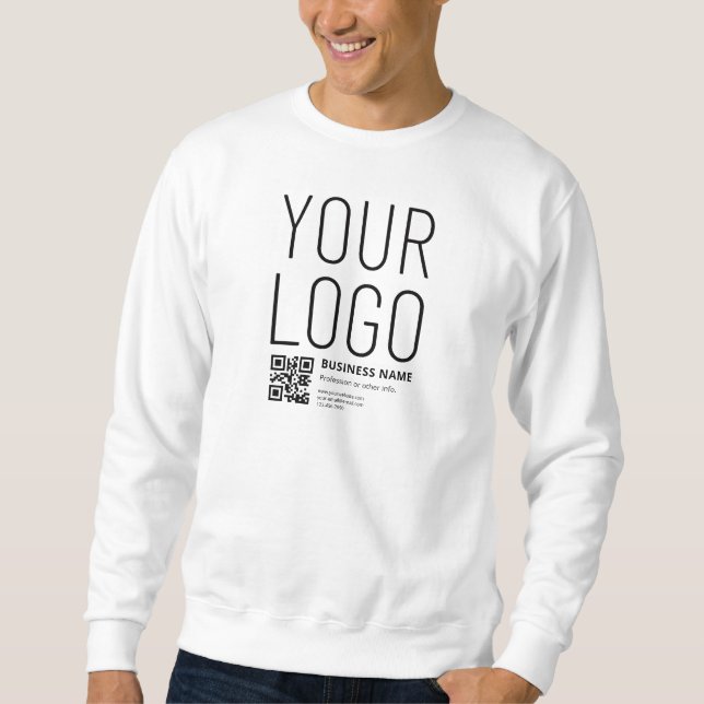 Your Logo w/Editable QR code & Text Sweatshirt (Front)