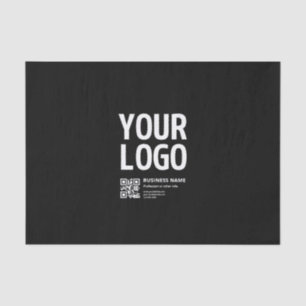 Your Logo w/Editable QR code & Text Tissue Paper