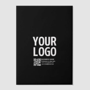 Your Logo w/Editable QR code & Text Vellum Invitations