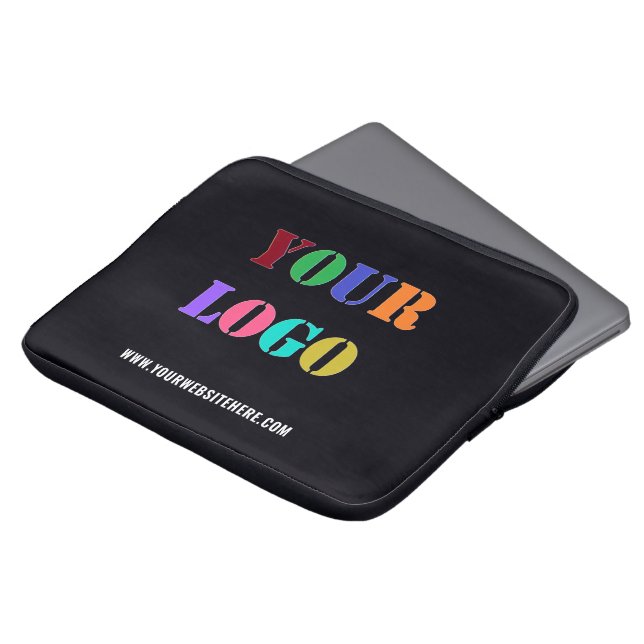 Your Logo Website Colors Promotional Laptop Sleeve (Front Top)