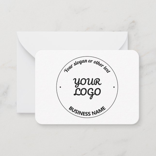 Your Logo with Editable Slogan & Business Name Card (Front)