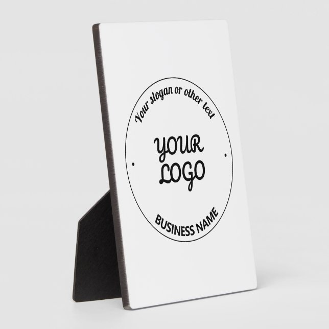 Your Logo with Editable Slogan & Business Name Plaque (Side)