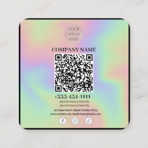 Your Logo With QR code Business Card