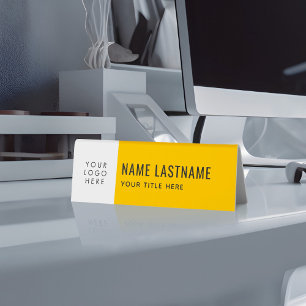 Your Logo Yellow Simple Minimalist Name Title