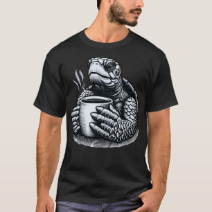 your love for both tortoises and coffee with this  T-Shirt