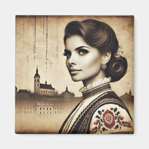Your Love for Croatia with Vibrant Motif Designs Magnet
