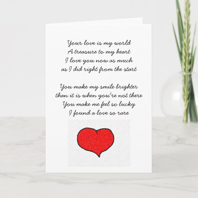 Your love is my world card (Front)