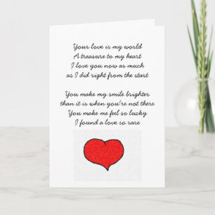 Your love is my world card