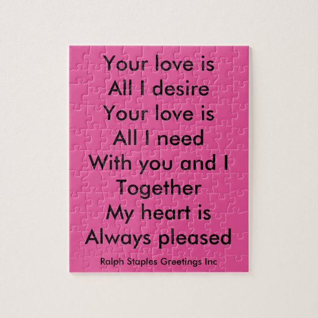 Your love jigsaw puzzle (Vertical)