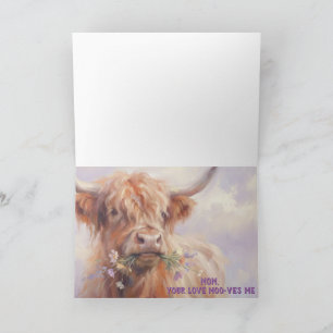 "Your love moo-ves me" Card