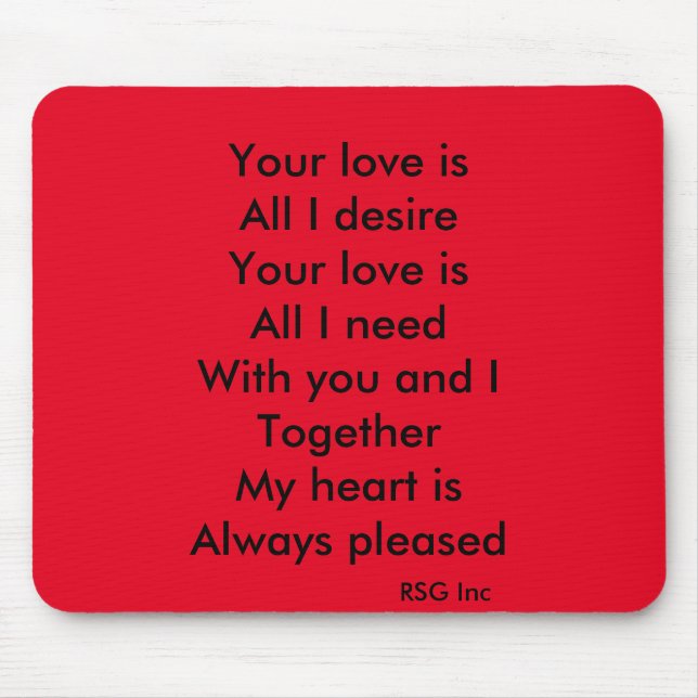 Your love mouse mat (Front)