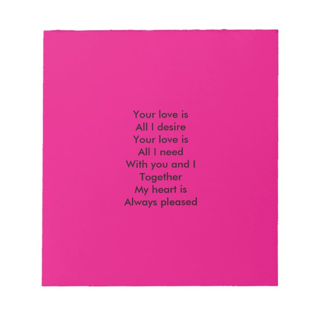 Your love notepad (Front)