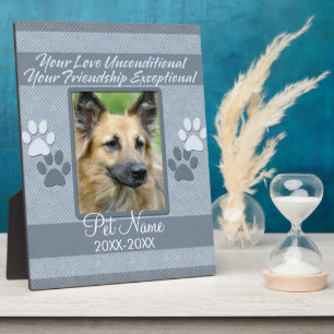 Your Love Unconditional Pet Sympathy Custom Plaque
