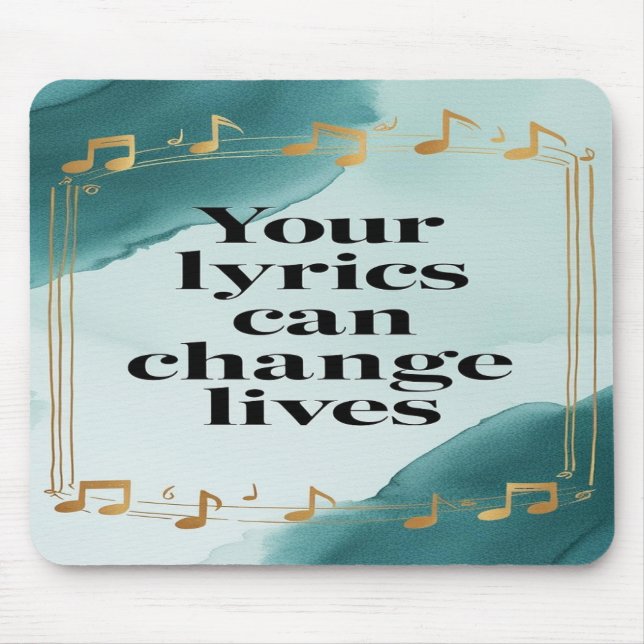 Your Lyrics Can Change Lives option 2 Mouse Mat (Front)