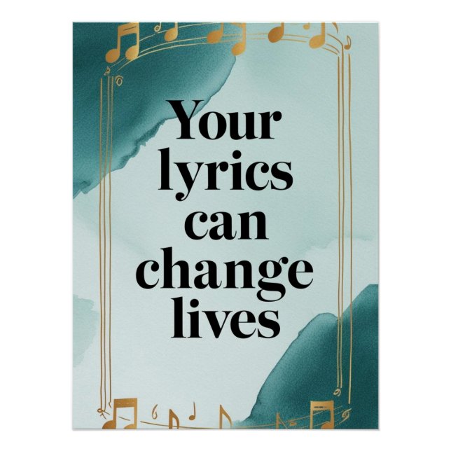 Your Lyrics Can Change Lives option 2 Poster (Front)