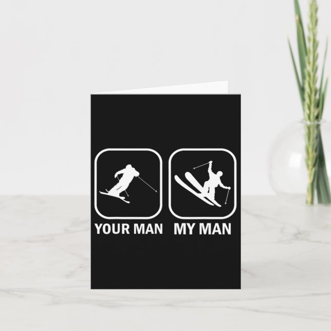 Your Man My Man Funny Biathlete Skiing Shooting Sp Card (Front)