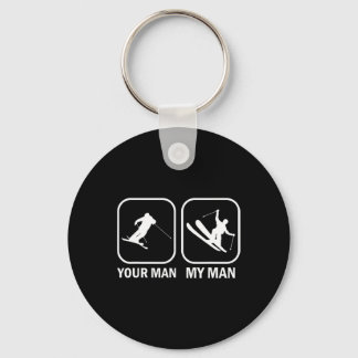 Your Man My Man Funny Biathlete Skiing Shooting Sp Key Ring