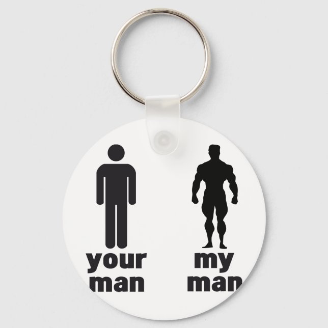 Your man vs my man key ring (Front)
